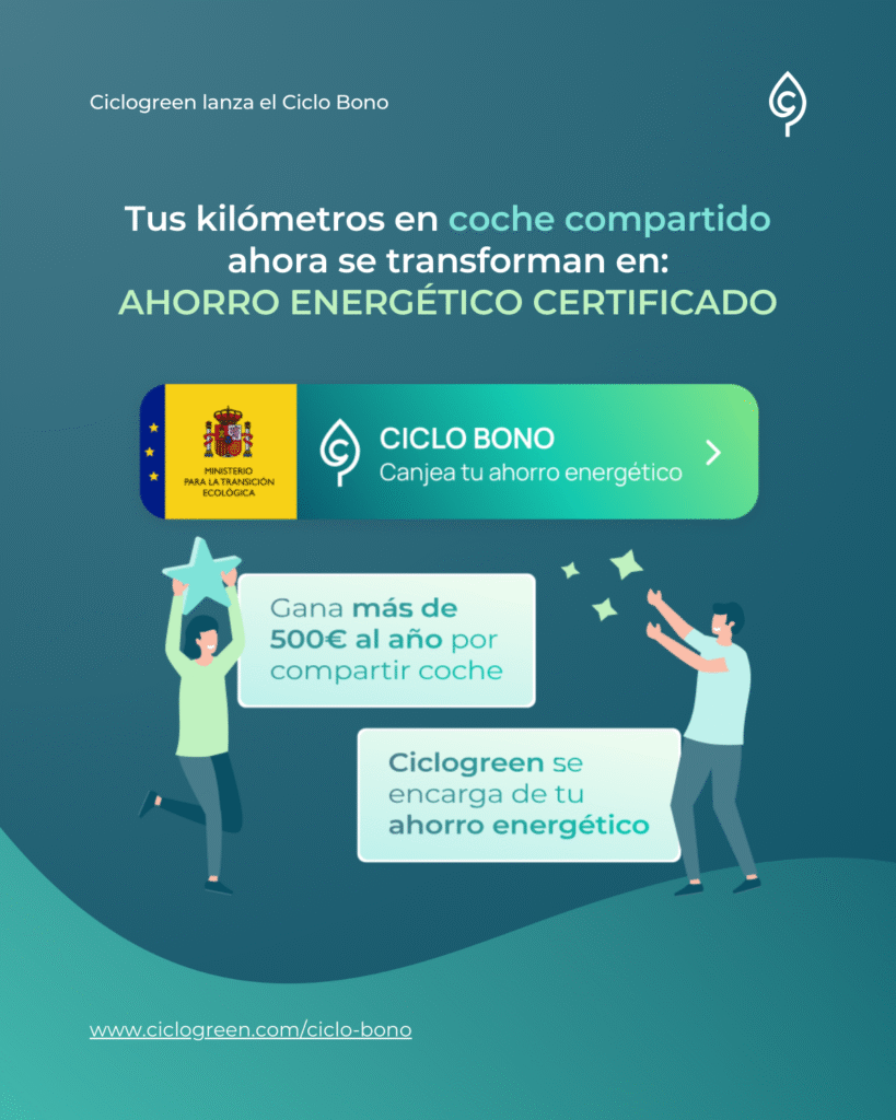 Certificados de Ahorro Energético y coche compartido